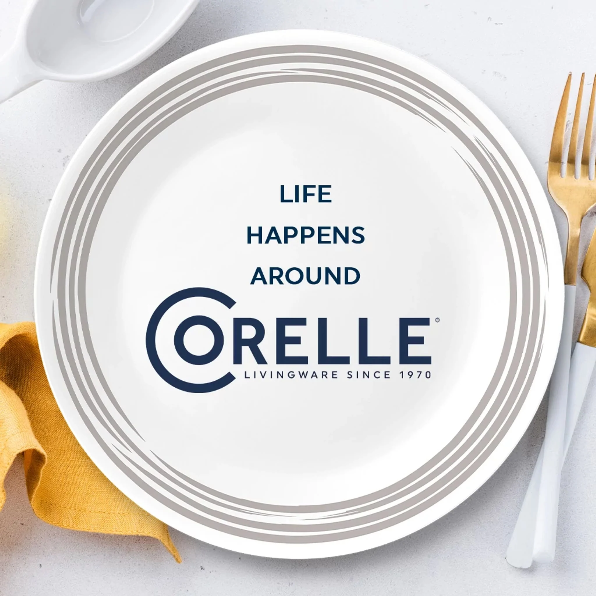 Corelle® Brushed Silver 10.25" Dinner Plate - Image 5