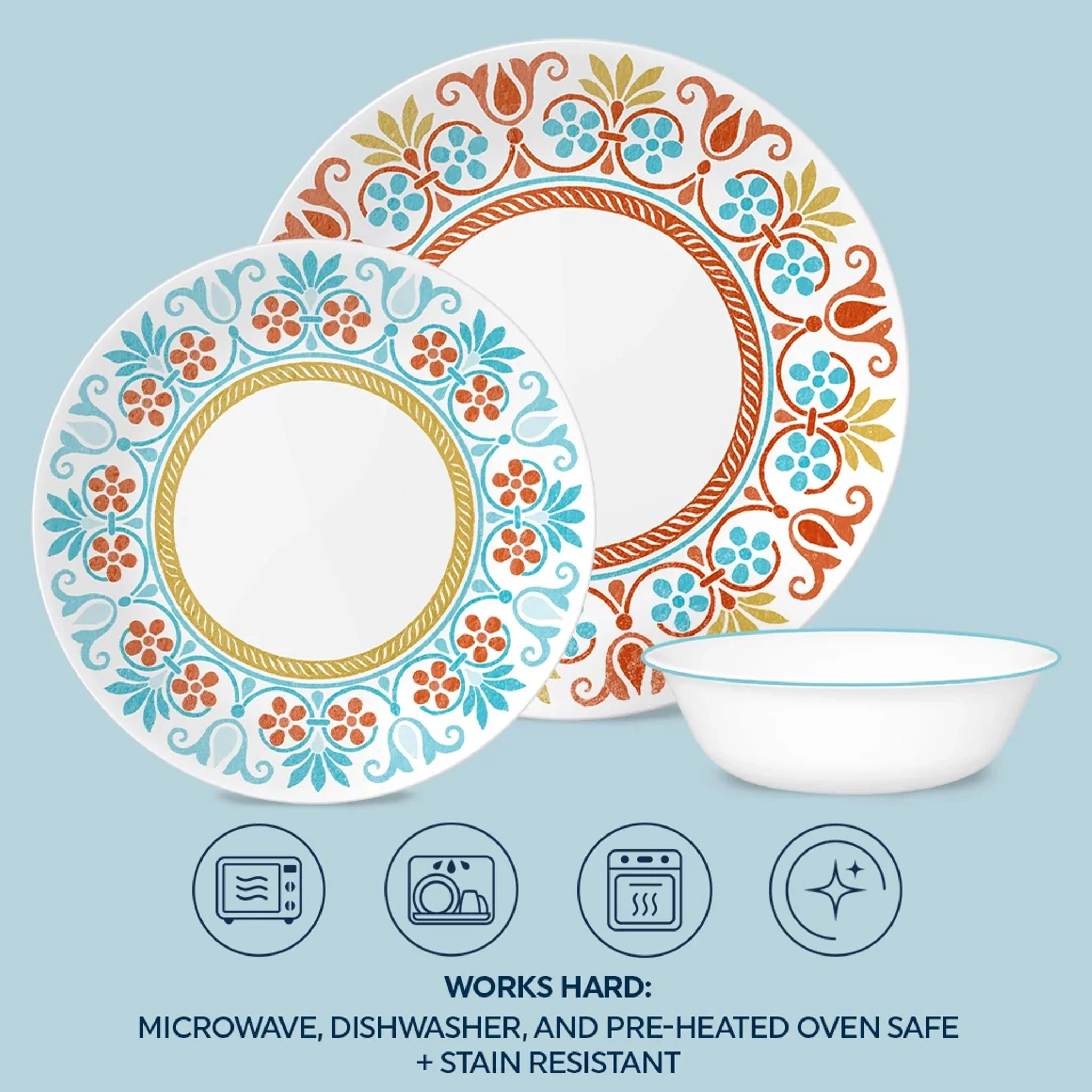 Corelle® Global Collection Terracotta Dreams 12-piece Dinnerware Set, Service for 4 - Image 4