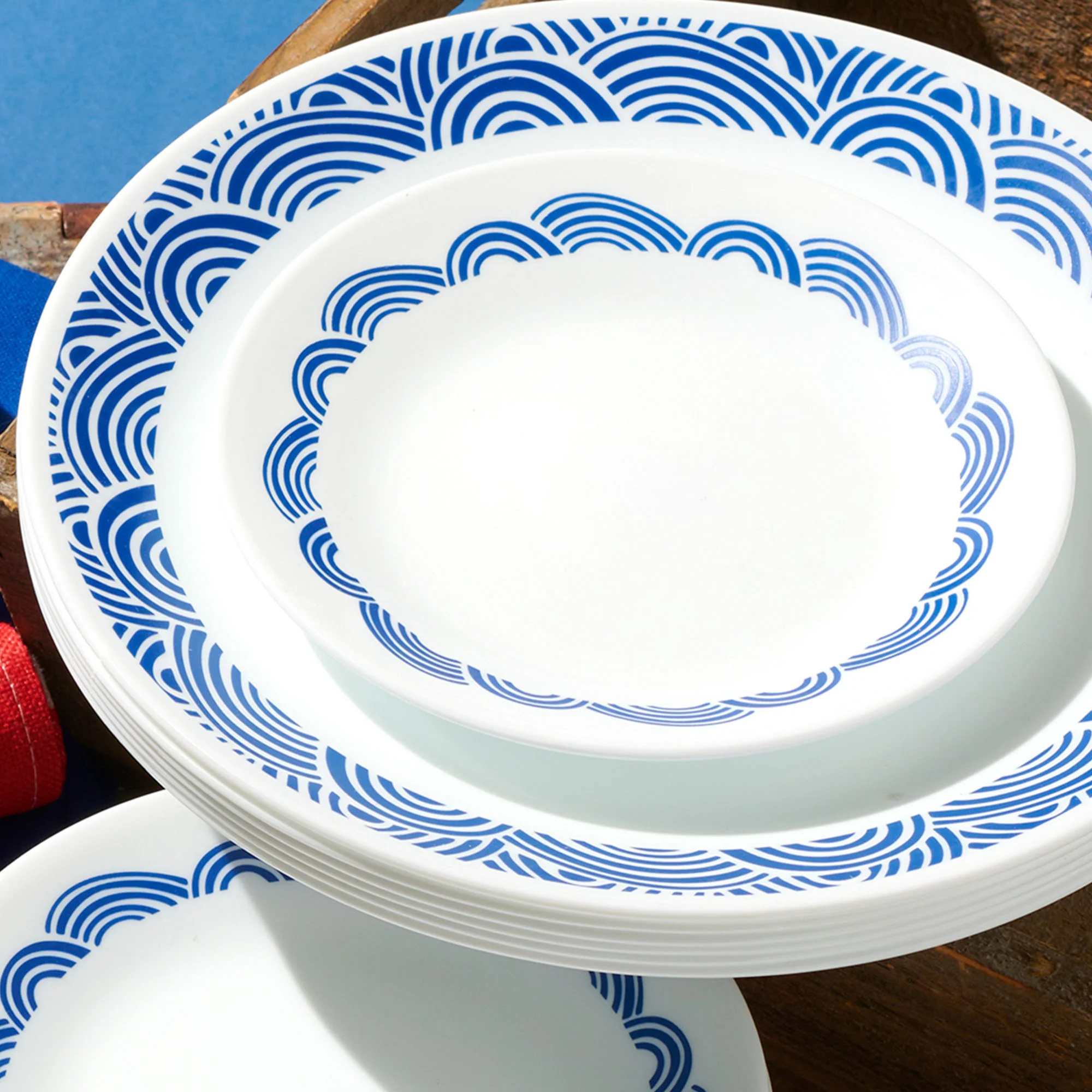 Corelle® Rolling Waves 18-piece Dinnerware Set, Service for 6 Plate - Image 6