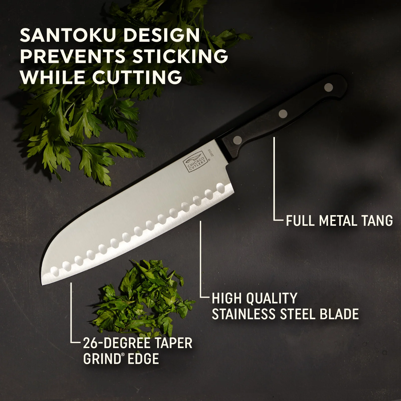 Chicago Cutlery® EssentialsTM 2-piece Santoku / Partoku Knife Set - Image 3