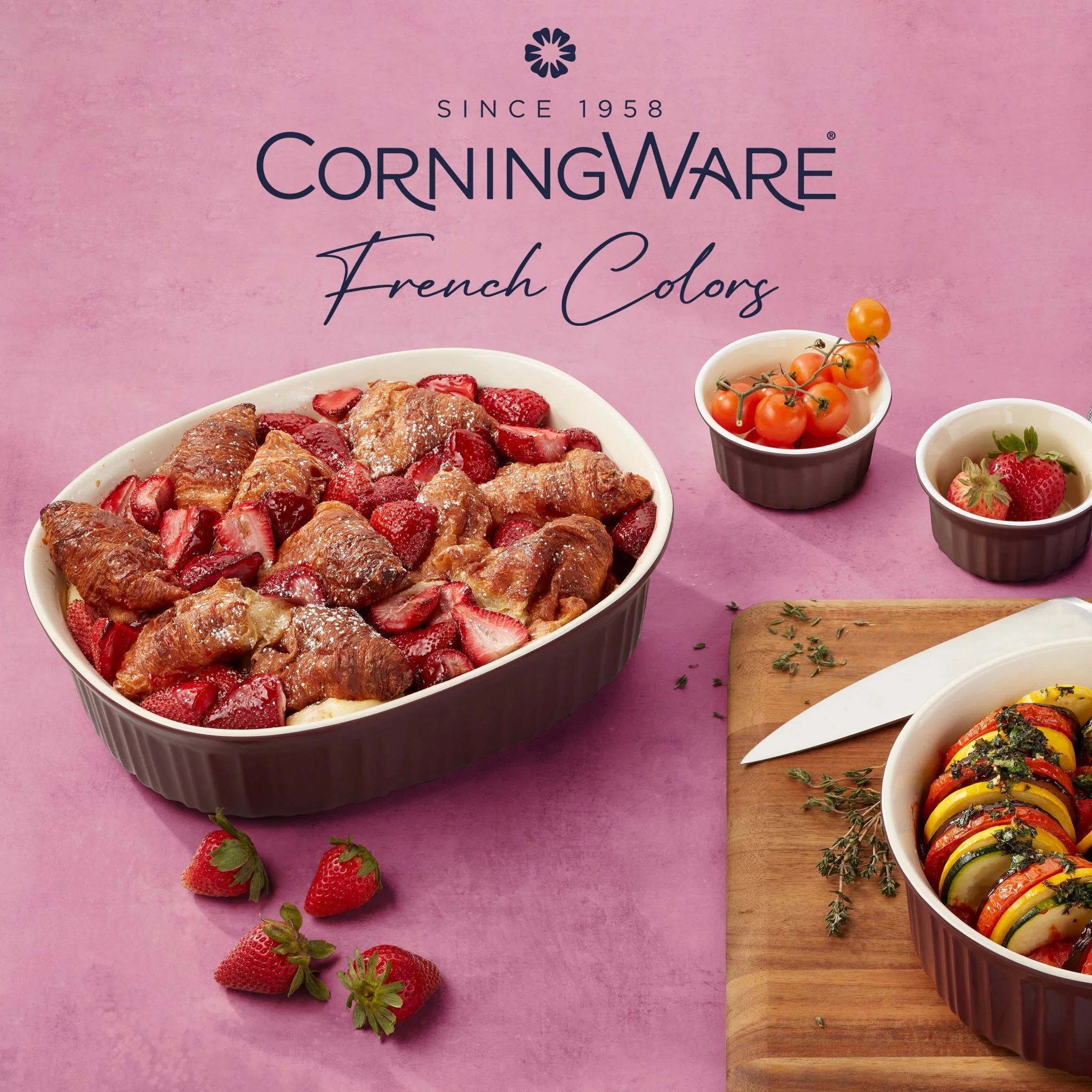 CorningWare® French Colors 10-piece Bakeware Set, Cabernet Glass - Image 5