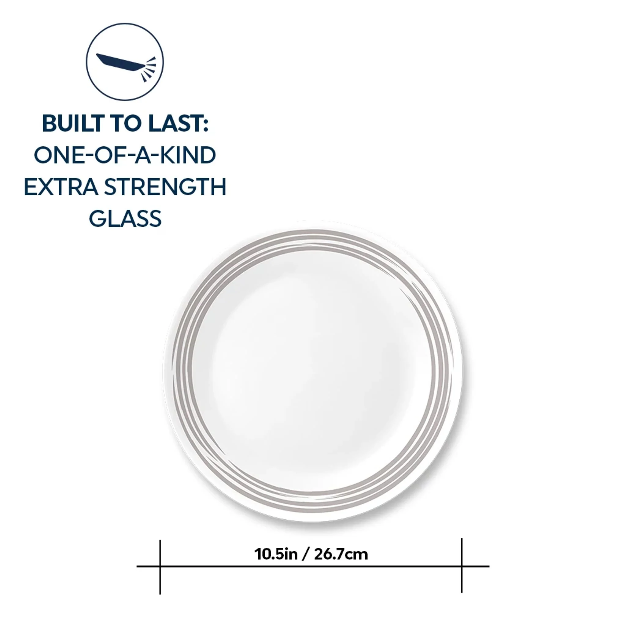 Corelle® Brushed Silver 10.25" Dinner Plate - Image 4