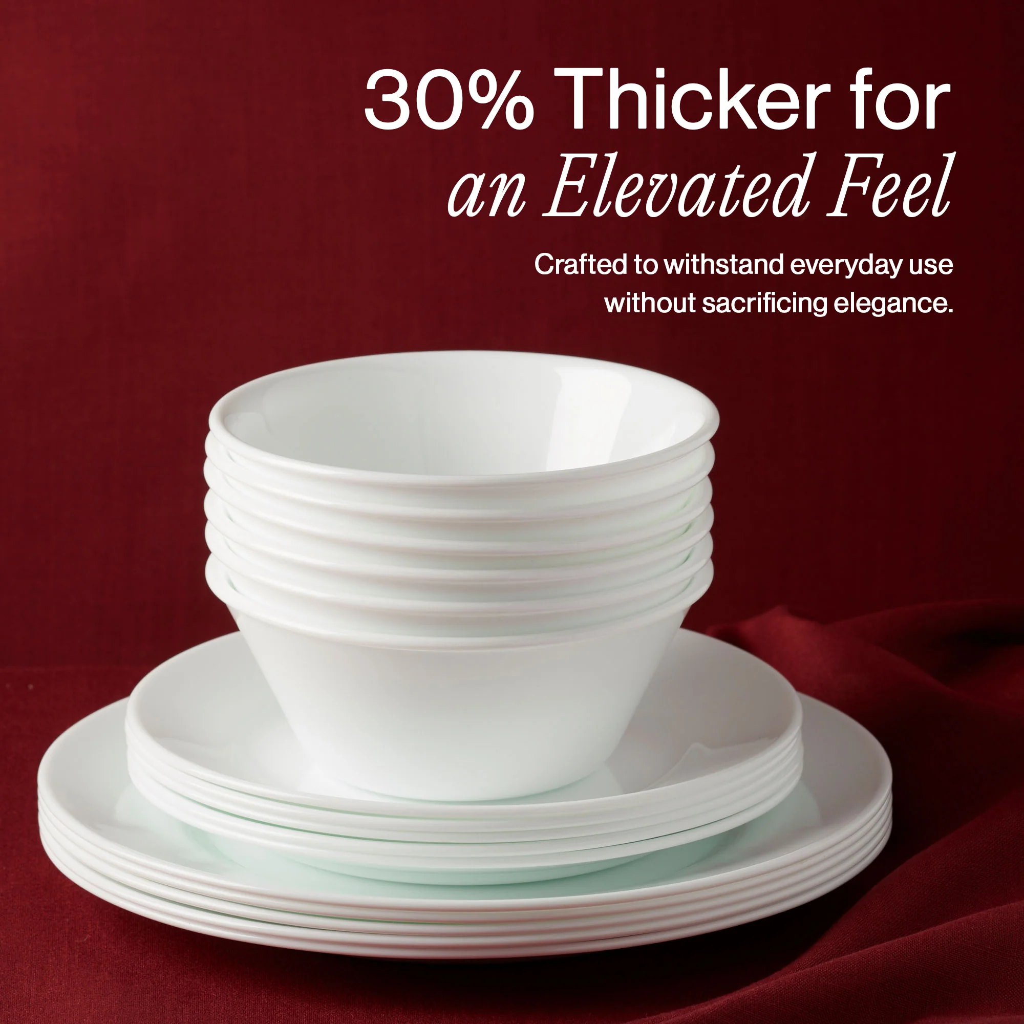 Corelle® Luxe Heritage 18-piece Dinnerware Set, Service for 6 Glass - Image 3