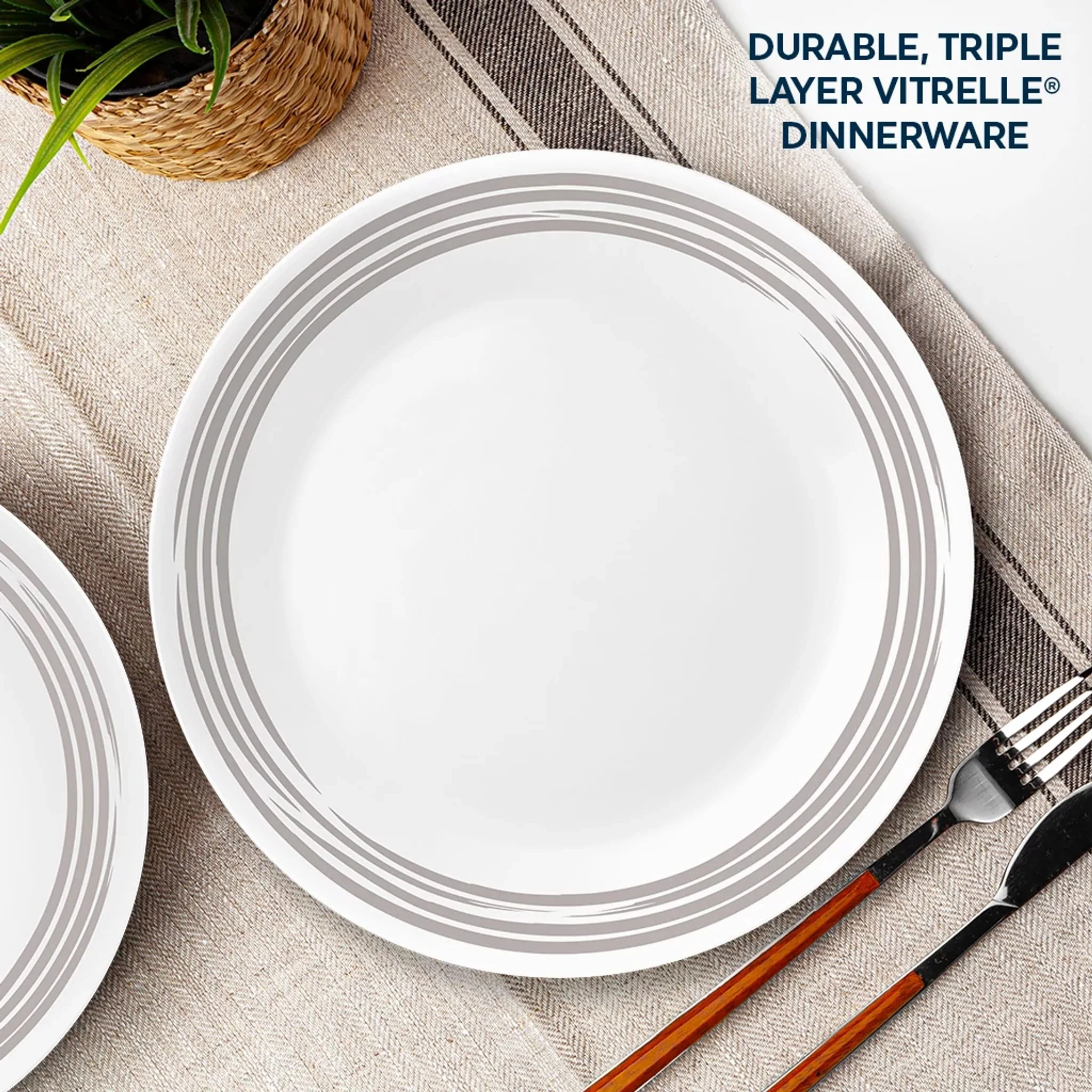 Corelle® Brushed Silver 10.25" Dinner Plate - Image 2
