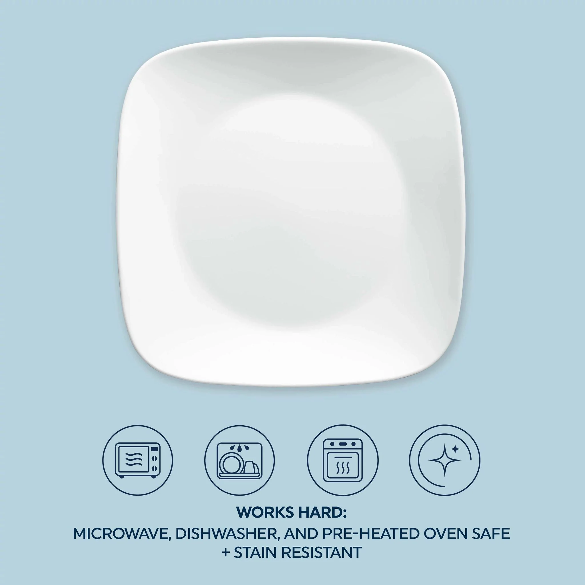Corelle® Boutique Vivid White 8-piece Dinnerware Set, Service for 4 - Image 4