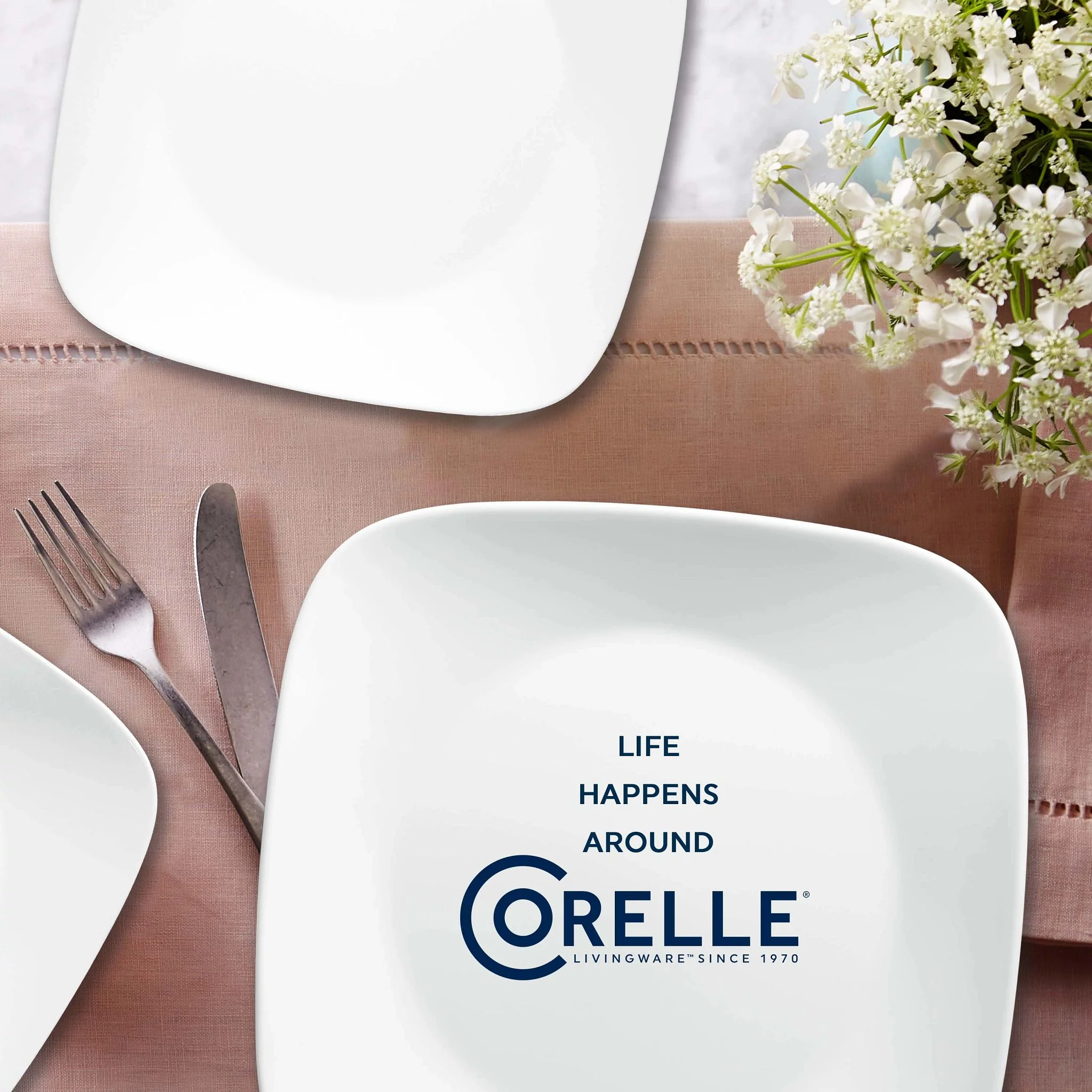 Corelle® Boutique Vivid White 8-piece Dinnerware Set, Service for 4 - Image 5