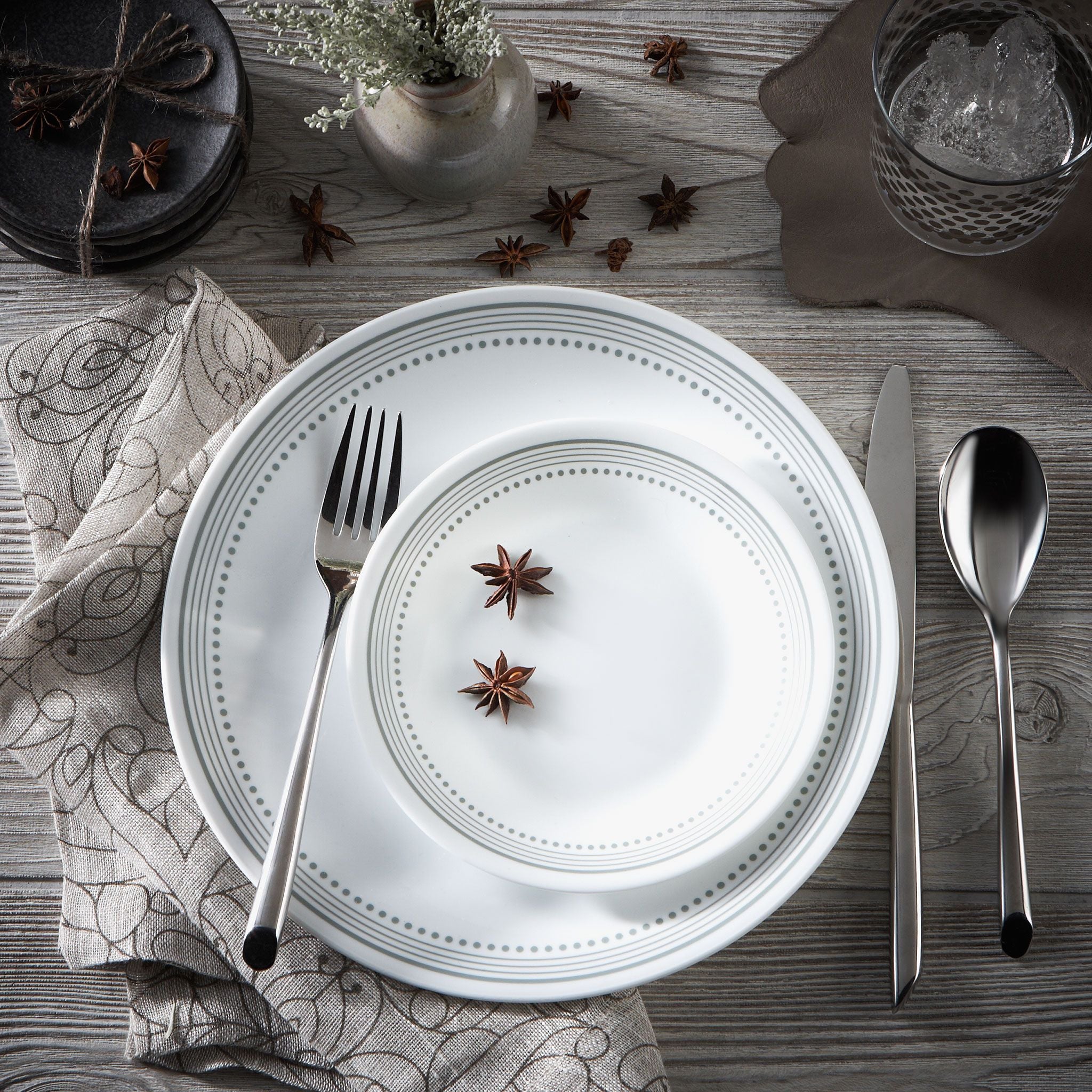 Corelle® Mystic Gray 78-piece Dinnerware Set, Service for 12 - Image 3