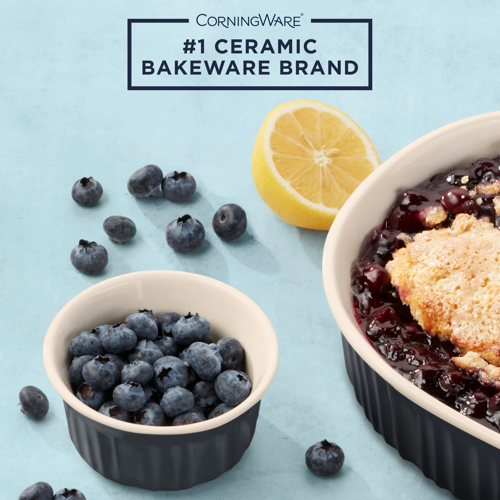 CorningWare® French Colors 12-piece Oval Bakeware Set, Navy Glass - Image 2