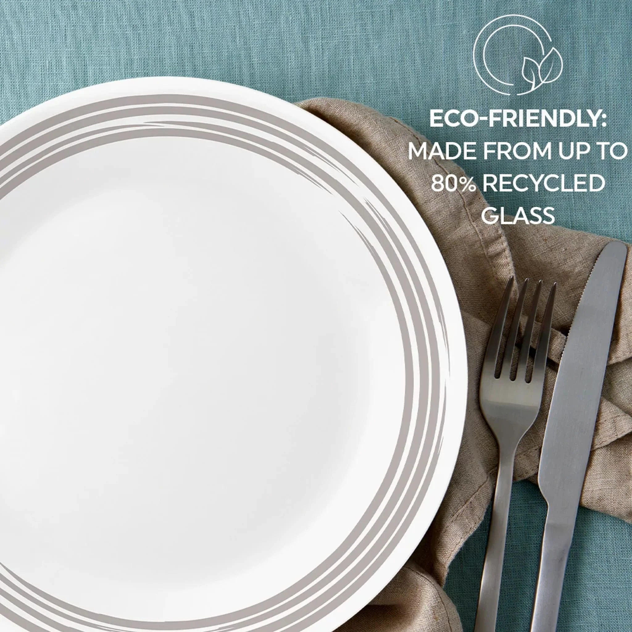 Corelle® Brushed Silver 10.25" Dinner Plate - Image 6