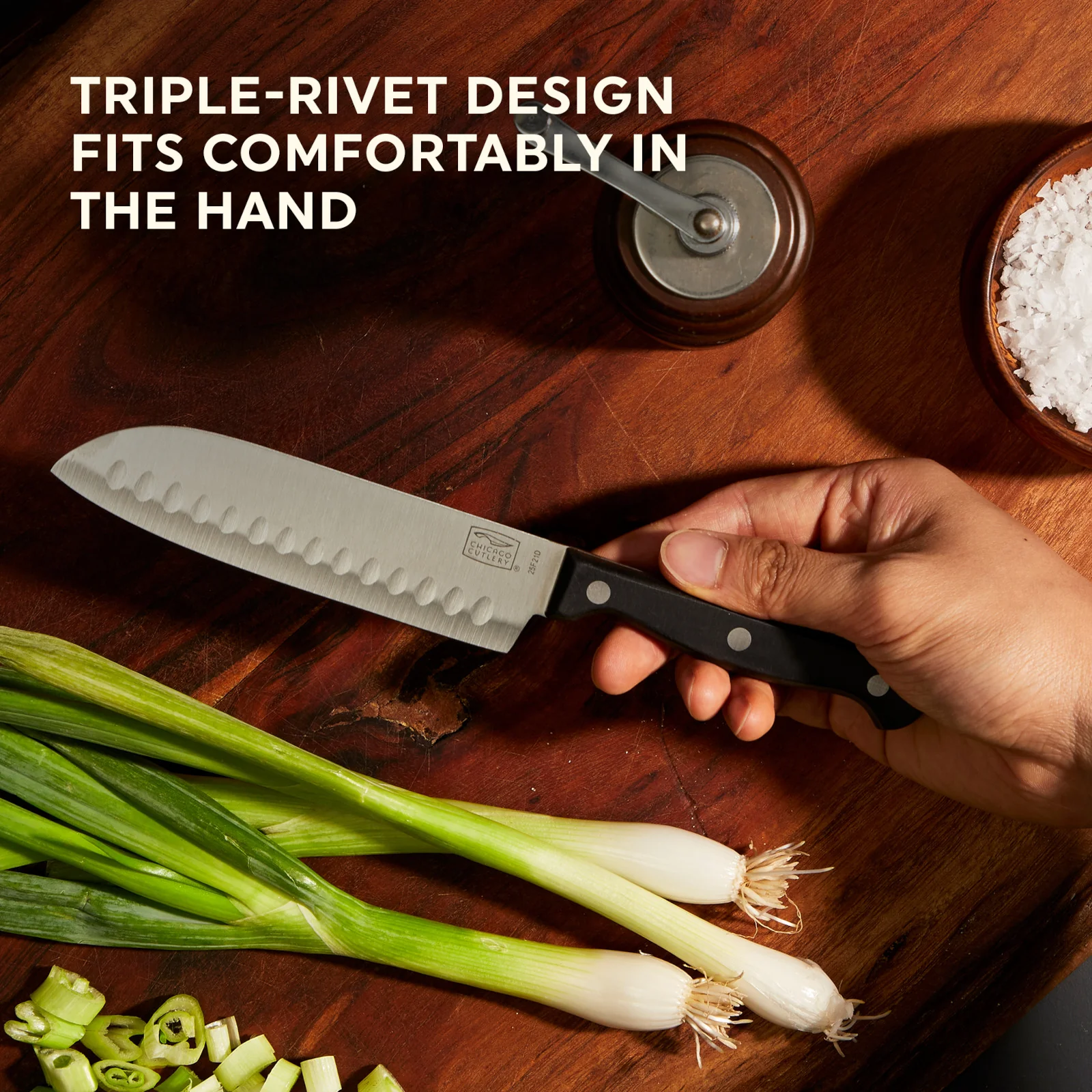 Chicago Cutlery® EssentialsTM 2-piece Santoku / Partoku Knife Set - Image 4