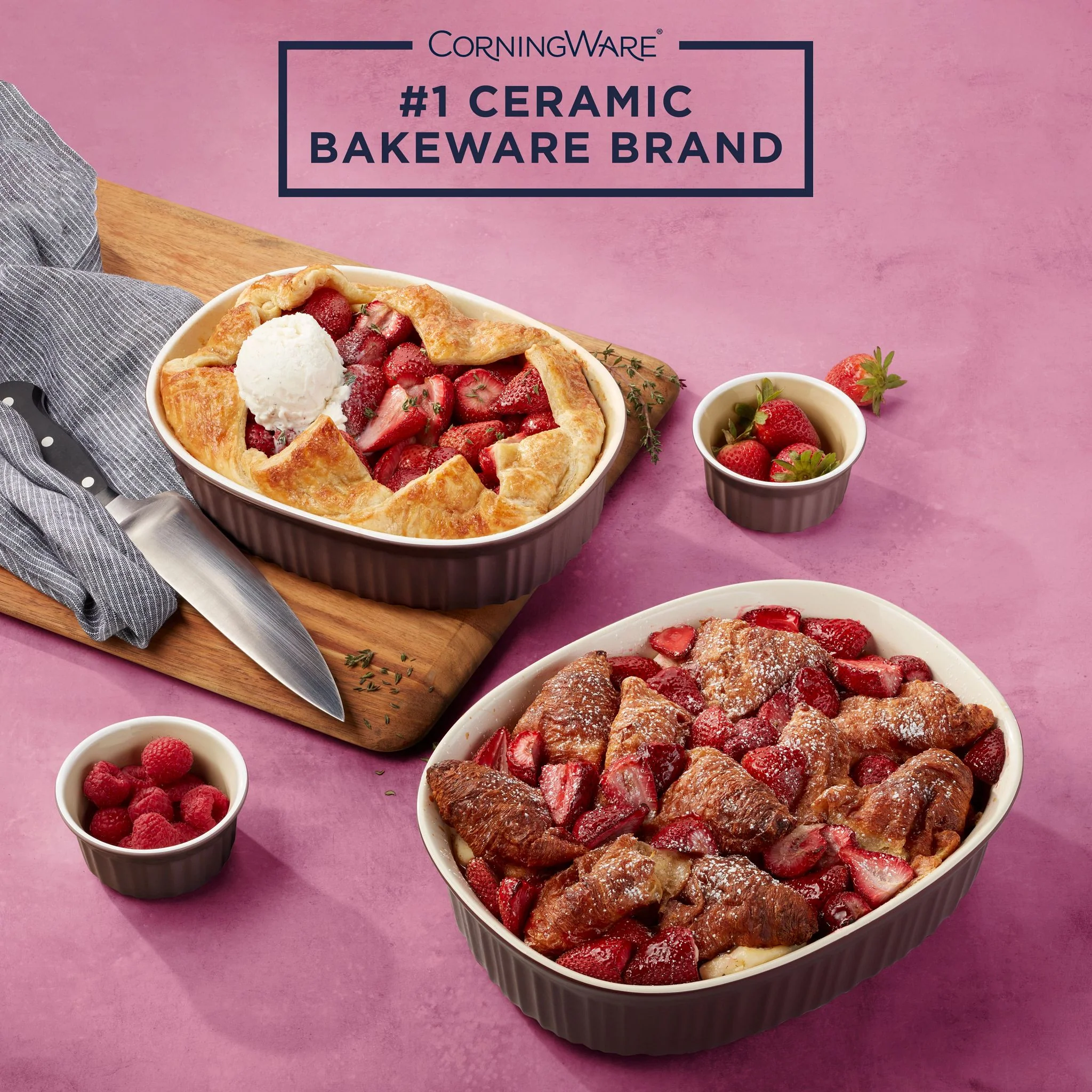 CorningWare® French Colors 10-piece Bakeware Set, Cabernet Glass - Image 2