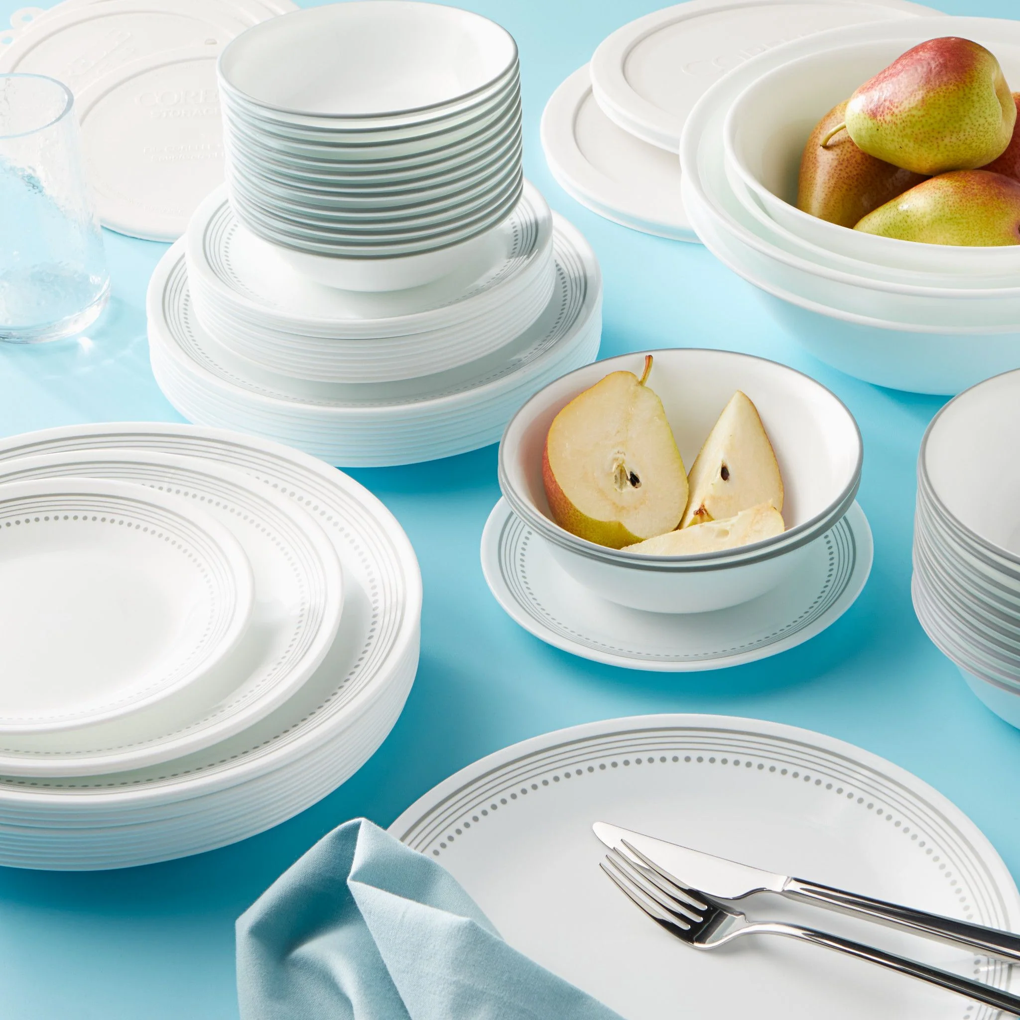 Corelle® Mystic Gray 78-piece Dinnerware Set, Service for 12 - Image 2