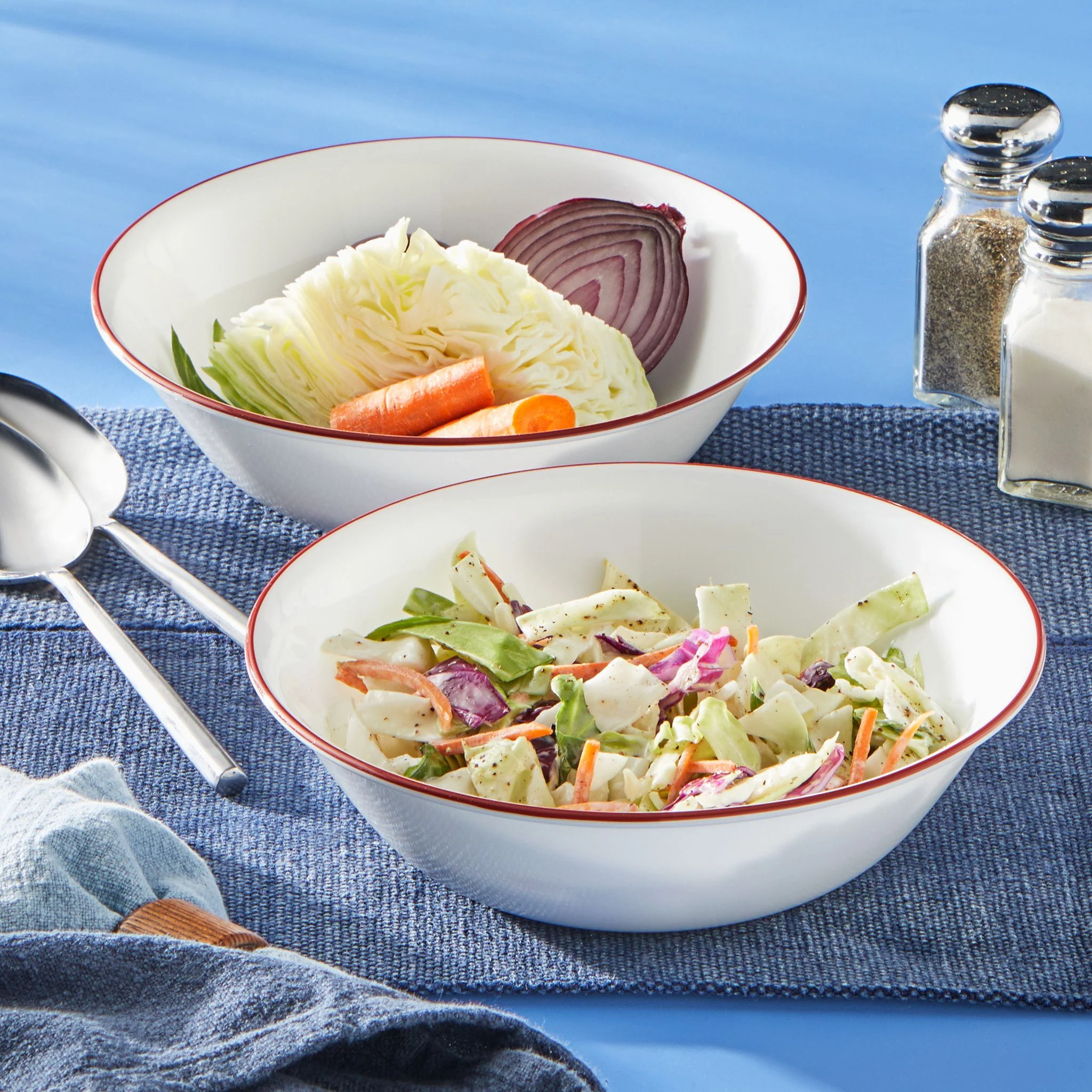 Corelle® Radiant Red Banded 1-quart Serving Bowls, 2-pack - Image 2