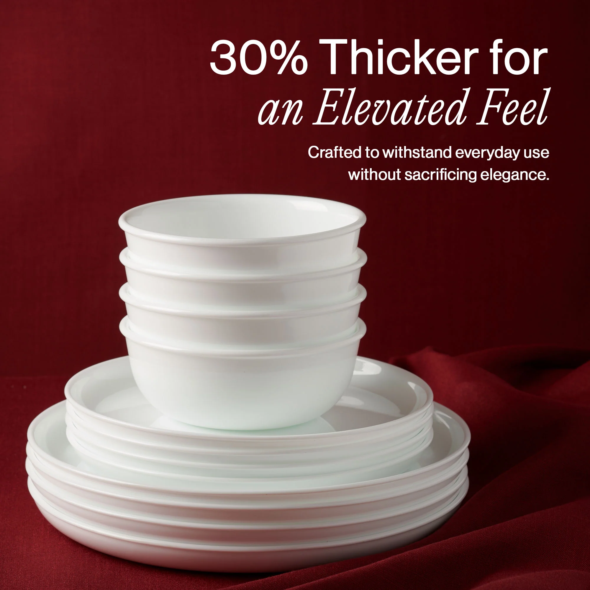Corelle® Luxe Atlas 18-piece Dinnerware Set, Service for 6 Glass - Image 4