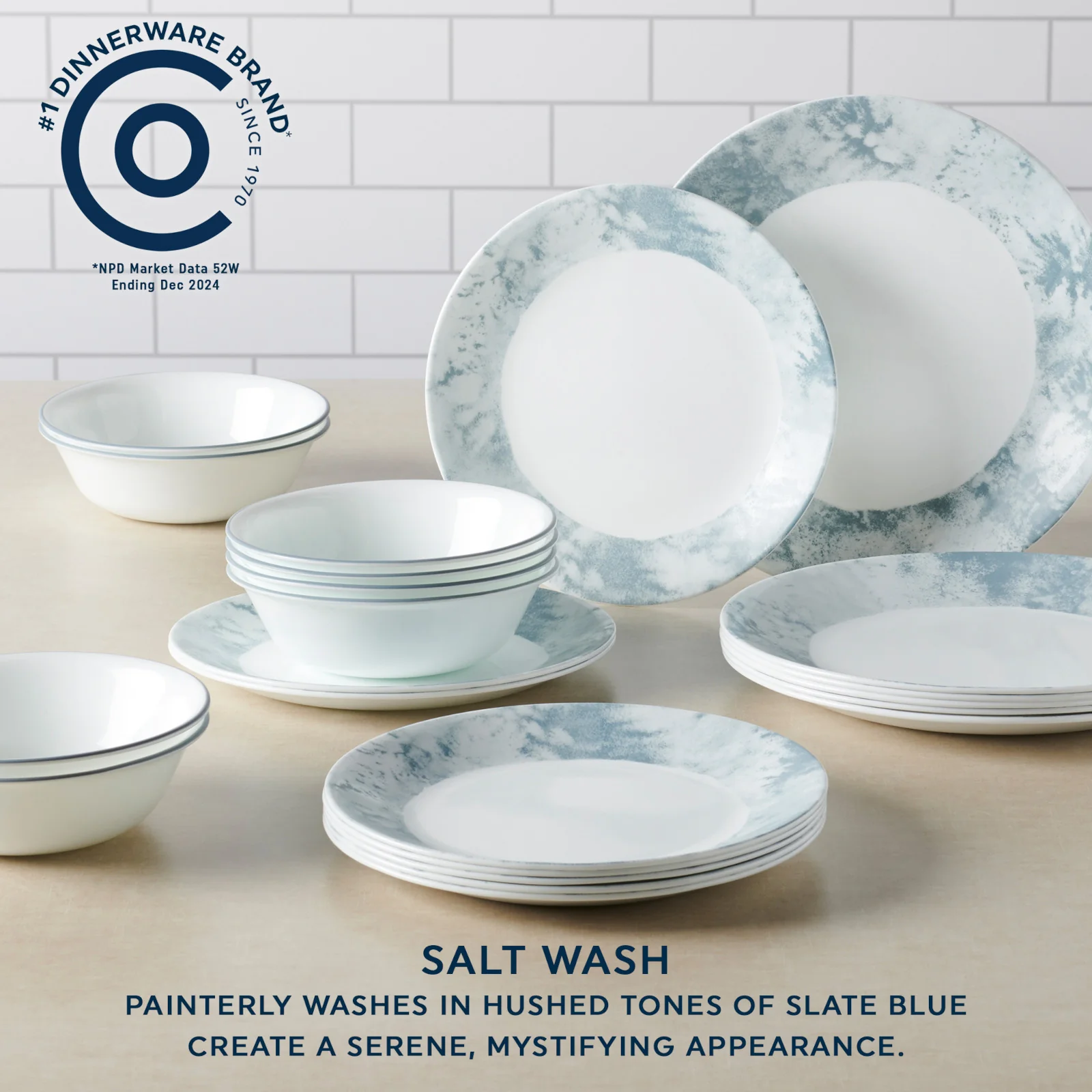 Corelle® Salt Wash 12-piece Dinnerware Set, Service for 4 - Image 3