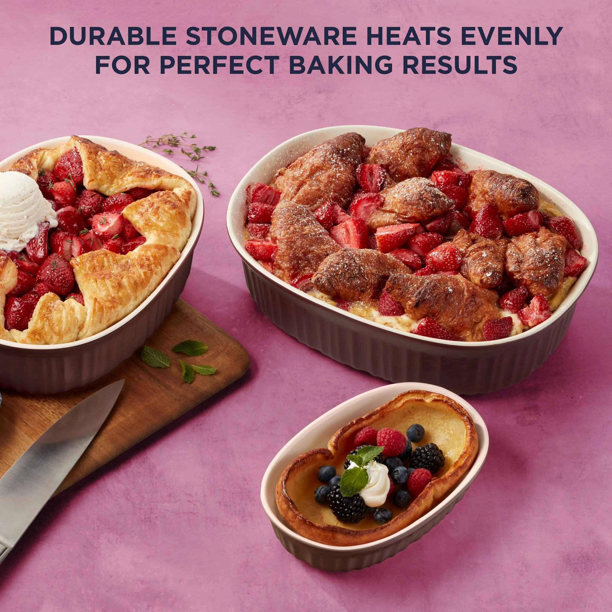 CorningWare® French Colors 10-piece Bakeware Set, Cabernet Glass - Image 4